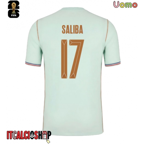 Francia William Saliba #17 Seconda Maglia Mondiali 2026 Manica Corta